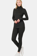 Load image into Gallery viewer, Zenana Full Size Turtleneck Top and Leggings Lounge Set
