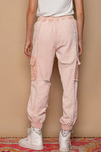 Load image into Gallery viewer, POL Distressed Cargo Denim Jogger with Crochet Pockets
