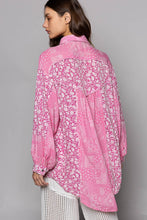 Load image into Gallery viewer, POL Button Down Long Sleeve Paisley Print Shirt
