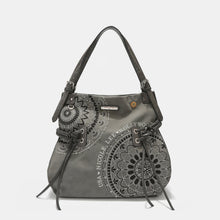 Load image into Gallery viewer, Nicole Lee USA Side Braided Tassel Inlaid Rhinestone Embroidery Hobo Bag
