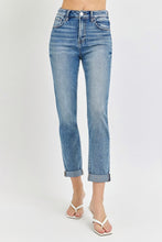 Load image into Gallery viewer, Risen Full Size High Rise Cropped Roll Up Jeans
