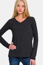 Load image into Gallery viewer, Zenana Full Size V-Neck Long Sleeve T-Shirt
