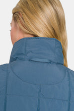 Load image into Gallery viewer, Zenana Zip Up Cropped Puffer Vest with Pockets
