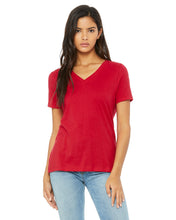 Load image into Gallery viewer, B+C Women&#39;s Relaxed Jersey Short Sleeve V-Neck Tee For DTF Transfer
