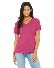 Load image into Gallery viewer, B+C Women&#39;s Relaxed Jersey Short Sleeve V-Neck Tee For DTF Transfer
