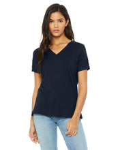 Load image into Gallery viewer, B+C Women&#39;s Relaxed Jersey Short Sleeve V-Neck Tee For DTF Transfer
