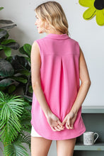 Load image into Gallery viewer, Heimish Full Size Texture Button Up Sleeveless Top
