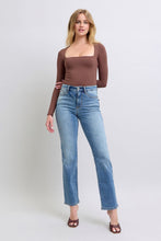 Load image into Gallery viewer, Judy Blue Full Size Wash Thermal Straight Jeans with Pockets
