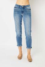 Load image into Gallery viewer, Judy Blue Cuffed Hem Mid Rise Slim Jeans
