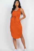 Load image into Gallery viewer, DRAWSTRING SLEEVELESS MIDI DRESS by CAPELLA
