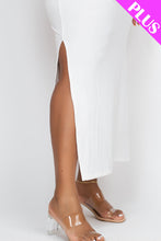 Load image into Gallery viewer, Ribbed Side Slit Long Cami Dress by CAPELLA - Curvy
