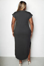 Load image into Gallery viewer, Hidden Pocket Batwing Sleeve V Neck Long Dress by CAPELLA - Curvy
