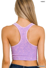 Load image into Gallery viewer, Cropped Racerback Tank Top with Padded Bra
