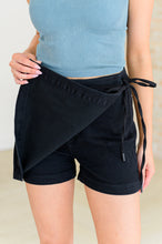 Load image into Gallery viewer, Bentli High Rise Side Tie Denim Skort in Black by Judy Blue
