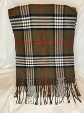 Load image into Gallery viewer, Brown Plaid Scarf with Cashmere Feel - Unisex
