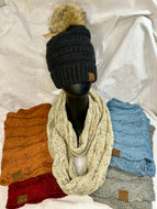 Infinity Scarves with Specks of Color by CC