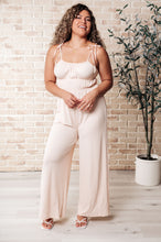 Load image into Gallery viewer, Eden Elastic Waist Jumpsuit Apricot
