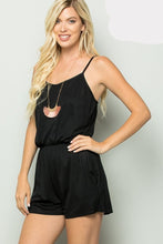 Load image into Gallery viewer, Black Romper with Open Back Detail - Curvy
