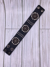 Load image into Gallery viewer, Two Tone Studded Leather Bracelet
