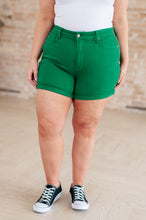 Load image into Gallery viewer, Judy Blue Jenna High Rise Control Top Cuffed Shorts in Green
