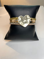 Leopard and Heart Strand Bracelet