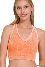 Load image into Gallery viewer, Cropped Racerback Tank Top with Padded Bra
