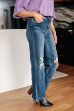 Load image into Gallery viewer, Rose High Rise 90&#39;s Straight Jeans by Judy Blue in Dark Wash
