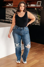 Load image into Gallery viewer, Rose High Rise 90&#39;s Straight Jeans by Judy Blue in Dark Wash
