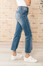 Load image into Gallery viewer, Sammy High Waist Distressed Crop Straight Leg Jeans by Judy Blue
