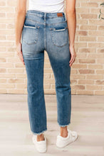 Load image into Gallery viewer, Sammy High Waist Distressed Crop Straight Leg Jeans by Judy Blue
