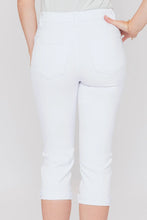 Load image into Gallery viewer, White Slim Stretch High Waist Capri Jeans by YMI with Tummy Control- Women&#39;s
