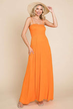 Load image into Gallery viewer, Culture Code Full Size Smocked Cami Maxi Dress with Pockets
