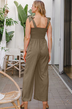 Load image into Gallery viewer, ODDI Full Size Bodice Smocked Sleeveless Jumpsuit
