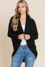 Load image into Gallery viewer, BOMBOM Open Front Waffle Knit Cocoon Cardigan
