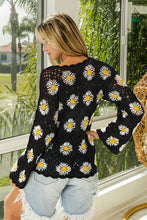 Load image into Gallery viewer, BiBi Floral Crochet Net Lace Cover Up
