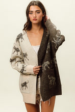 Load image into Gallery viewer, BiBi Open Front Long Sleeve Contrast Cardigan
