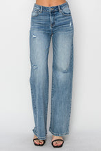 Load image into Gallery viewer, RISEN Full Size High Waist Distressed Wide Leg Jeans
