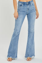 Load image into Gallery viewer, Risen Full Size High Rise Frayed Hem Flare Jeans
