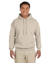 Load image into Gallery viewer, Heavy Blend Hooded Sweatshirt by Gildan WITH RHINESTONE DRAWSTRING &amp; DTF Transfer
