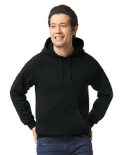 Load image into Gallery viewer, Heavy Blend Hooded Sweatshirt by Gildan WITH RHINESTONE DRAWSTRING &amp; DTF Transfer
