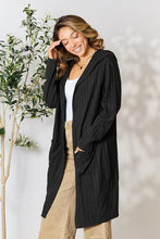 Load image into Gallery viewer, Basic Bae Ribbed Open Front Long Sleeve Cardigan
