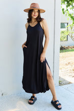 Load image into Gallery viewer, Ninexis Good Energy Cami Side Slit Maxi Dress in Black
