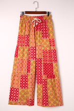 Load image into Gallery viewer, Bohemian Patchwork Drawstring Wide Leg Pants
