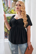 Load image into Gallery viewer, Sweetheart Neck Babydoll Blouse - Curvy
