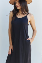 Load image into Gallery viewer, Ninexis Good Energy Cami Side Slit Maxi Dress in Black
