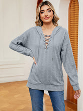 Load image into Gallery viewer, Katrina Lace-Up Long Sleeve Hoodie
