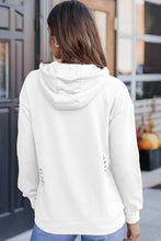 Load image into Gallery viewer, Cutout Dropped Shoulder Hoodie
