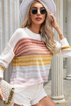 Load image into Gallery viewer, Isabella Round Neck Printed Dropped Shoulder Knit Top
