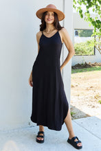 Load image into Gallery viewer, Ninexis Good Energy Cami Side Slit Maxi Dress in Black
