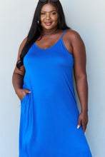 Load image into Gallery viewer, Ninexis Good Energy Cami Side Slit Maxi Dress in Royal Blue
